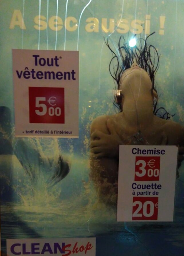 une laverie utilise un vocabulaire pornographique