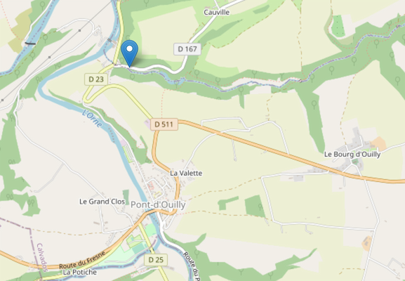 Plan pour venir au cabinet d’hypnose de Pont d’Ouilly